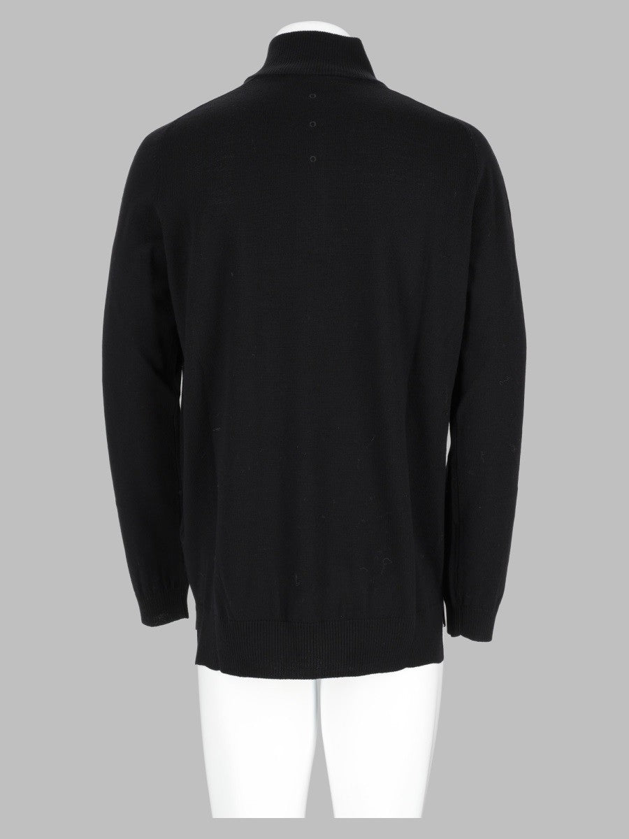 Premiata Men's Maglia in Lana Con Zip Black