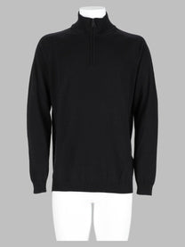 Premiata Men's Maglia in Lana Con Zip Black