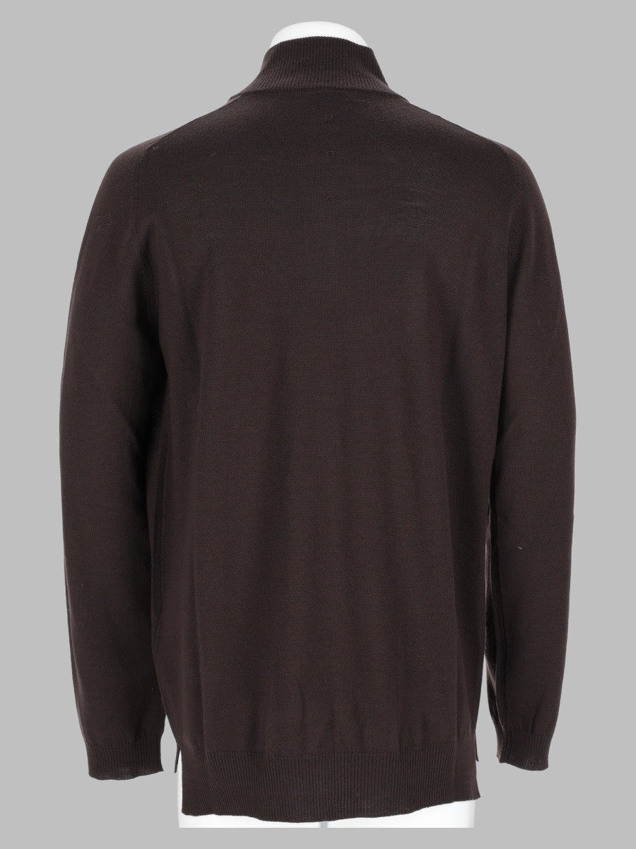 Premiata Men's Maglia in Lana Con Zip Brown