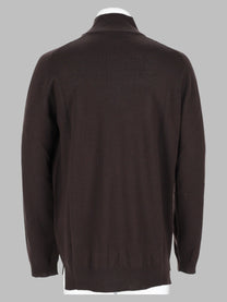 Premiata Men's Maglia in Lana Con Zip Brown