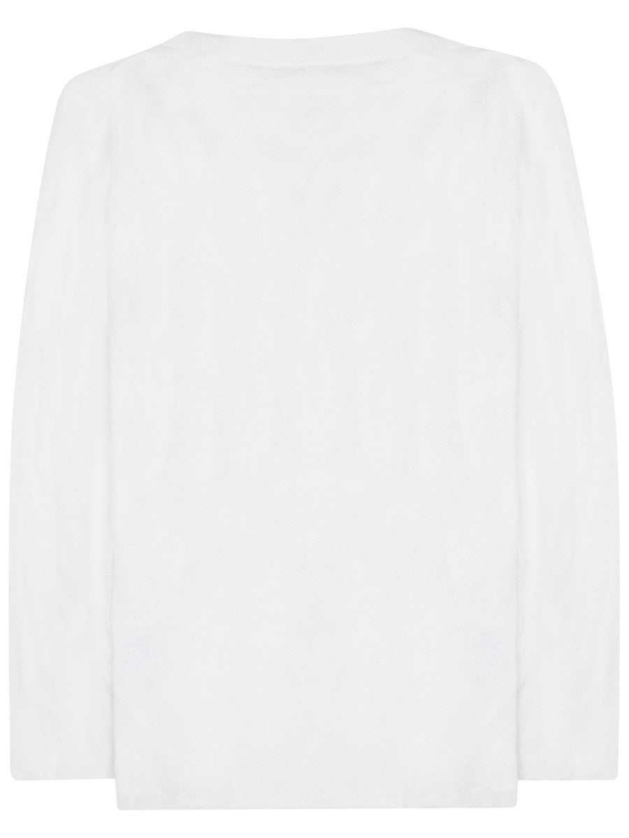 Parosh Women's Maglia in Misto Lino White