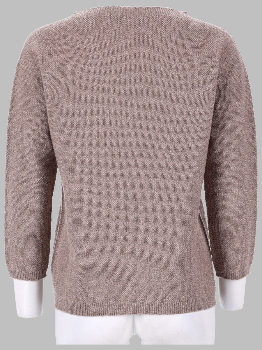 Fabiana Filippi Women's Maglia in Platinum Con Lurex Beige