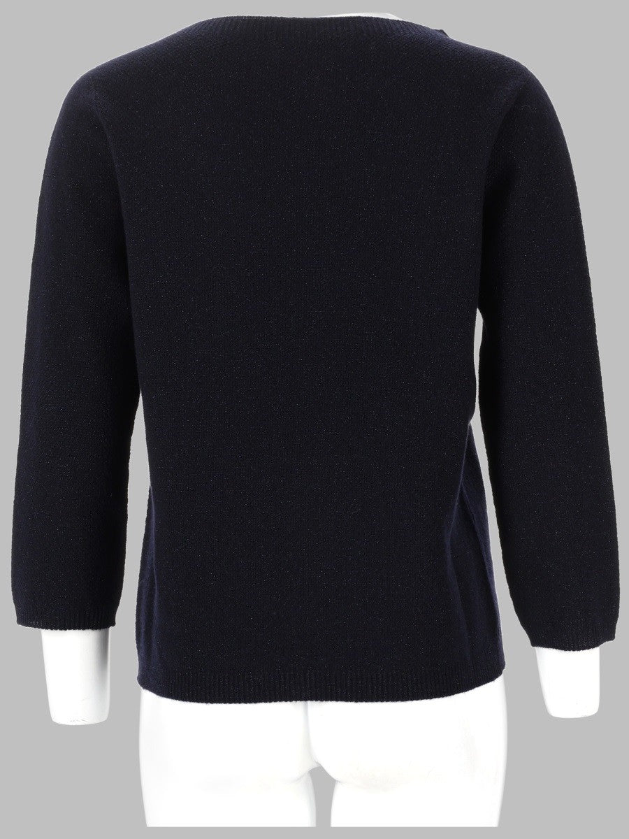 Fabiana Filippi Women's Maglia in Platinum Con Lurex Blue