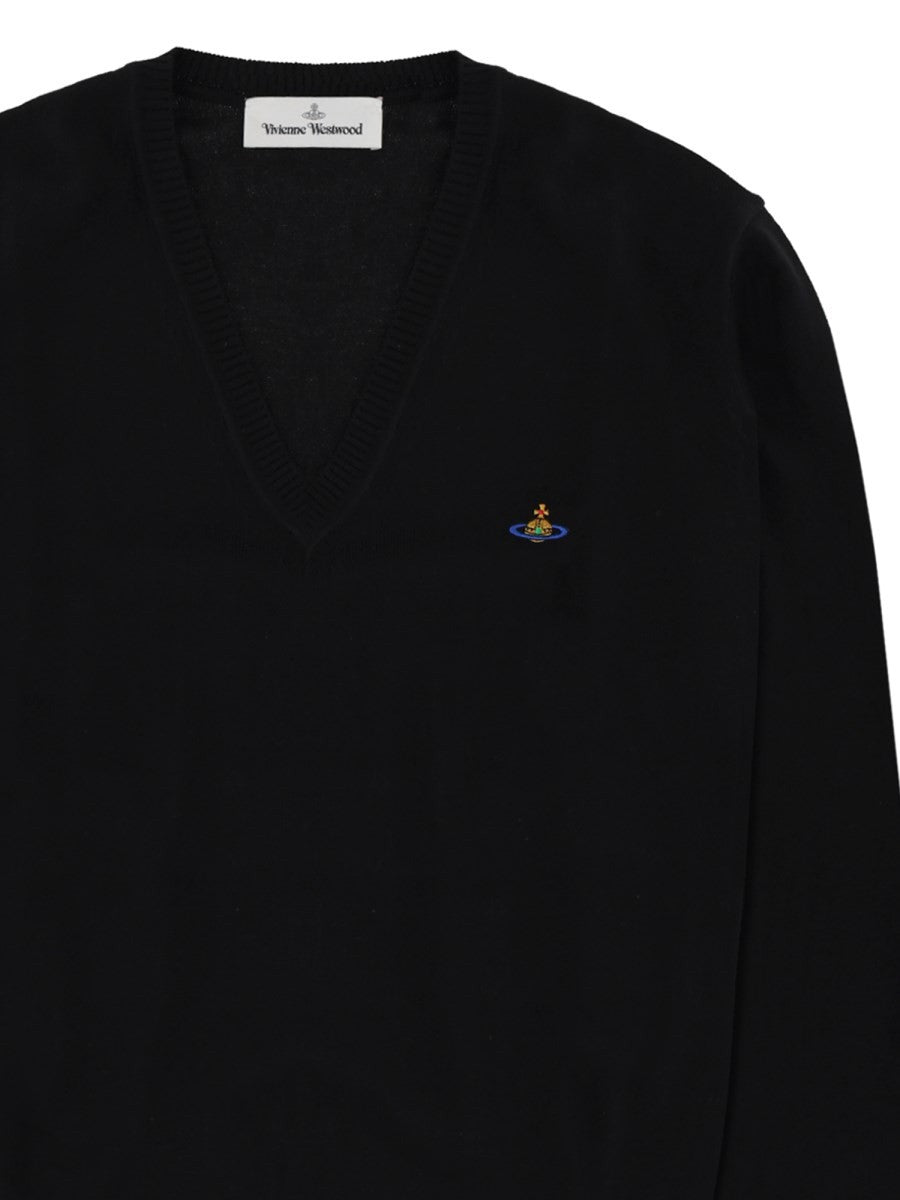 Vivienne Westwood Men's Mark Sweater with Neck Black, view 3