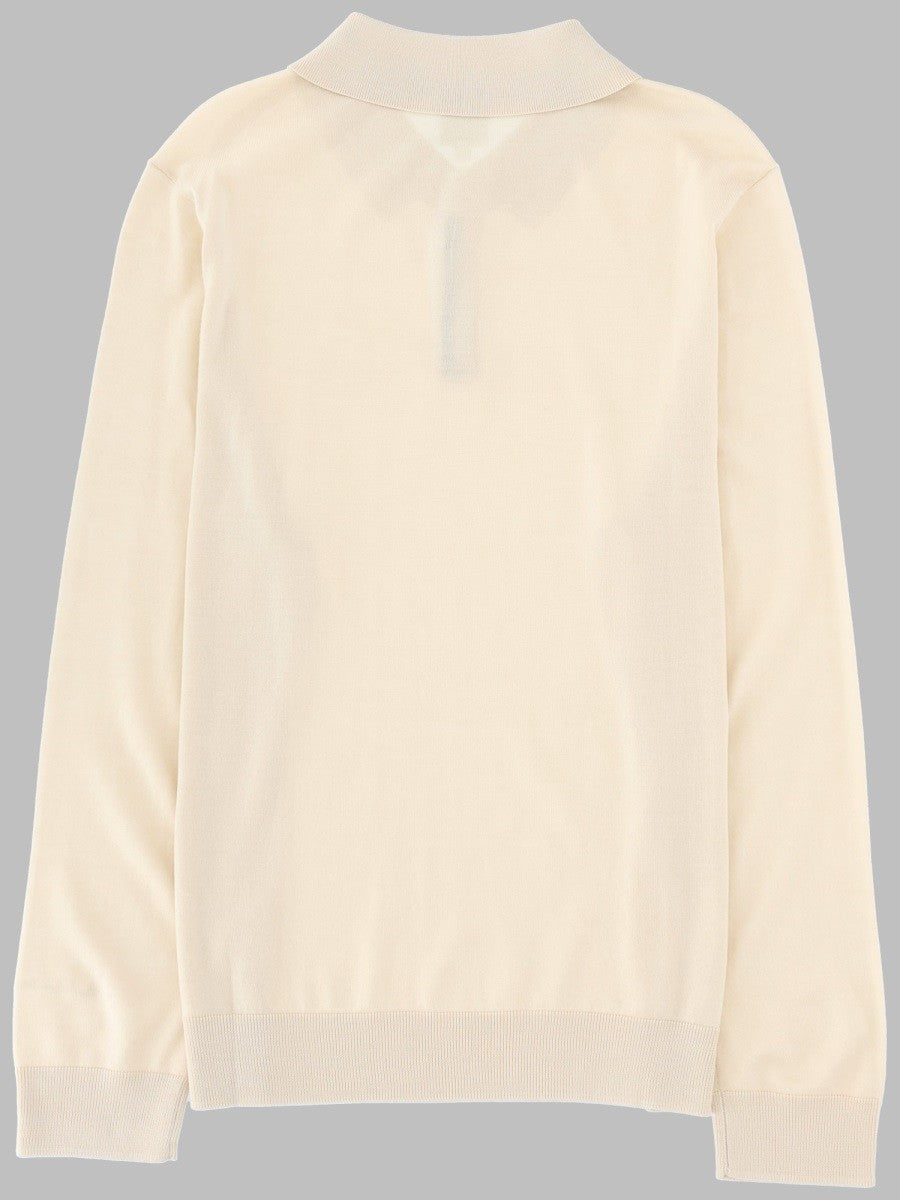 Paul Smith Men's Maglia Polo in Lana Merino Beige