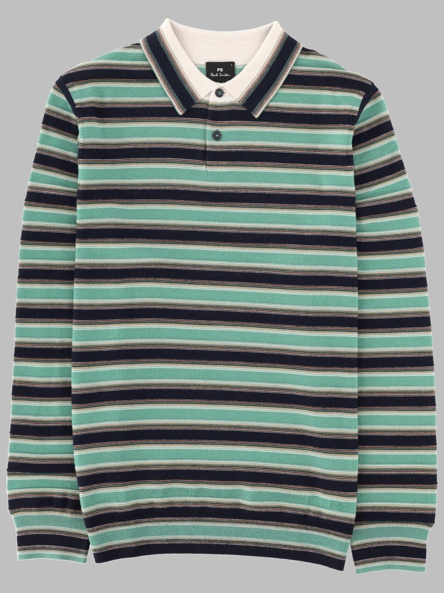 Paul Smith Men's Maglia Polo in Lana Merino Multicolor