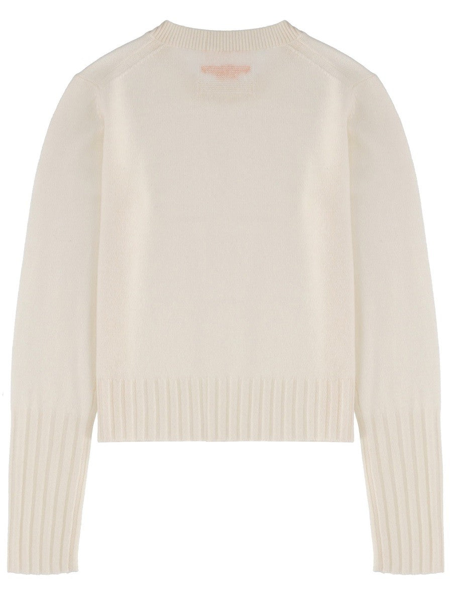 Guest In Residence Women's Maglia Shrunken Crew White