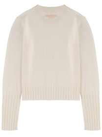 Guest In Residence Women's Maglia Shrunken Crew White
