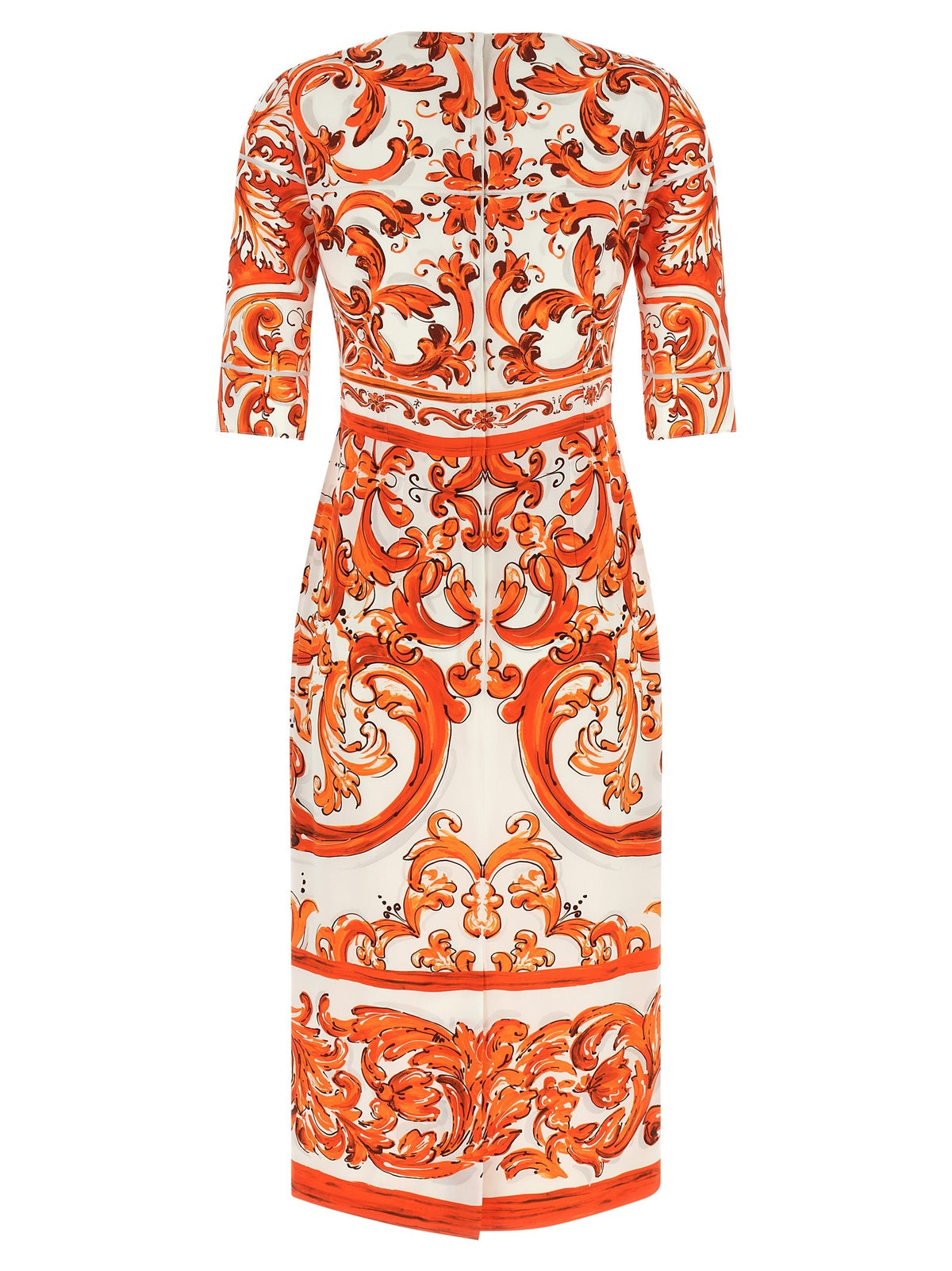 Dolce &amp; Gabbana Maiolica Dress Orange