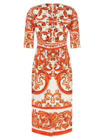 Dolce &amp; Gabbana Maiolica Dress Orange