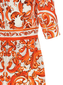 Dolce &amp; Gabbana Maiolica Dress Orange