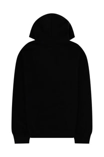 Maison Kitsuné men’s black hooded sweatshirt made of soft smooth fabric with a simple design