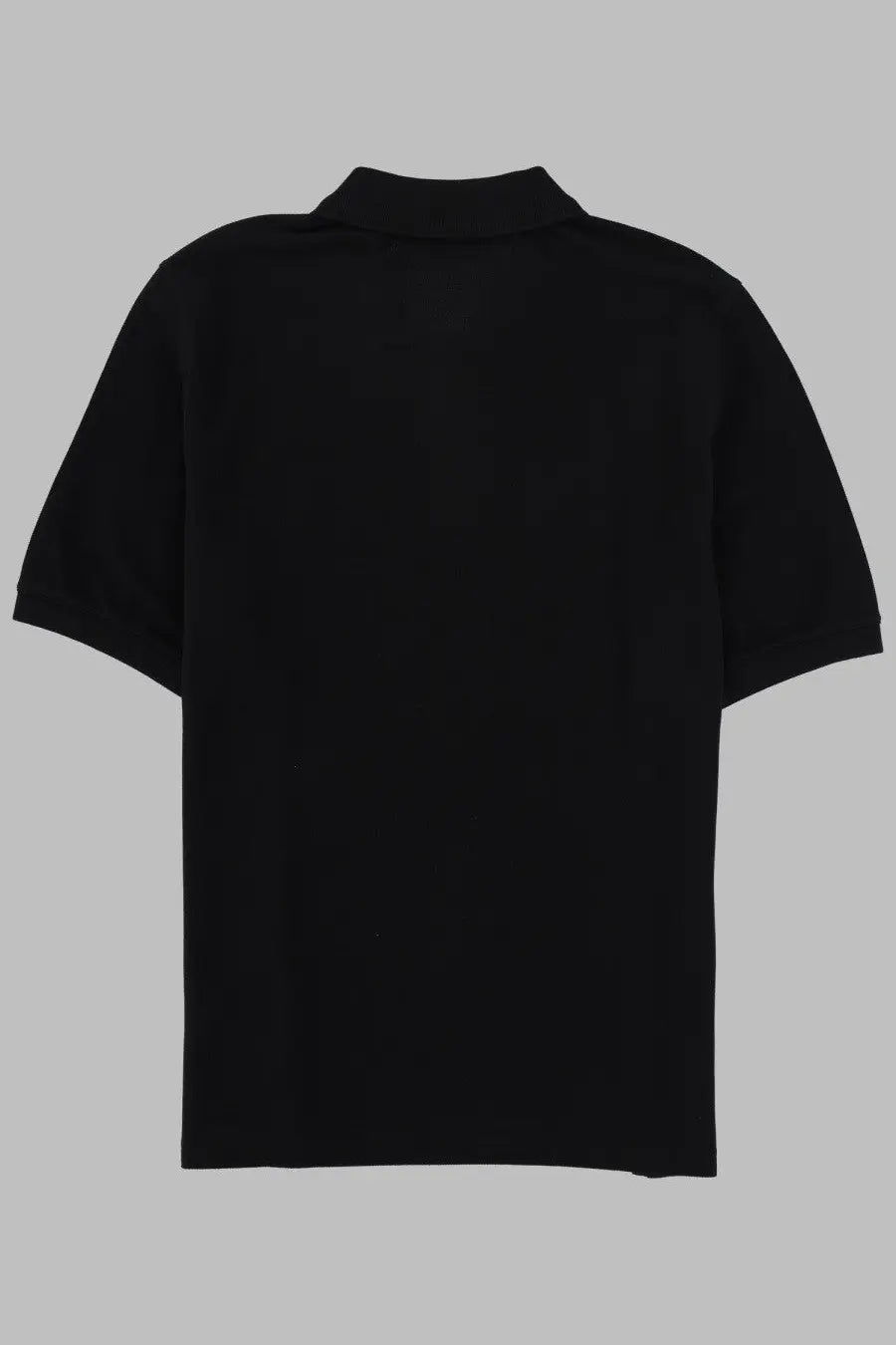 Maison Kitsuné men’s black polo shirt with short sleeves classic collar and ribbed cuffs made from soft fabric