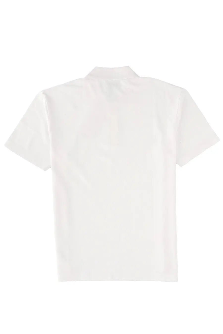 Maison Kitsuné men’s polo white short-sleeved shirt with classic collar and minimalist design in white cotton