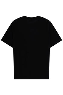 Maison kitsuné men’s black short-sleeved cotton t-shirt with a simple crew neck design for casual wear