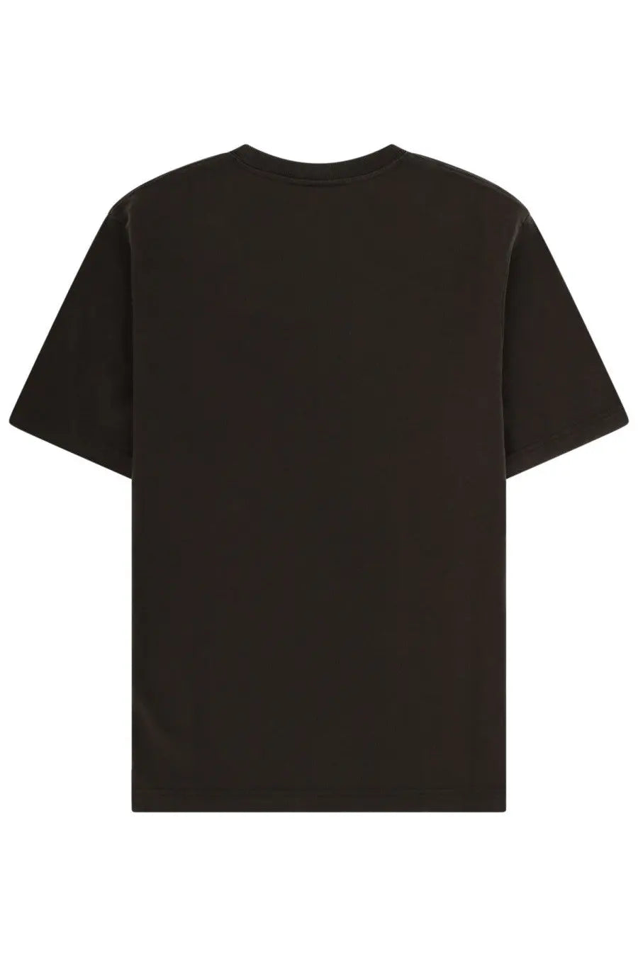 Maison kitsuné men’s black short-sleeved crew neck t-shirt made of con grey fabric for casual wear