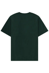 Maison Kitsuné men’s dark green oversized cotton t-shirt with crew neck and short sleeves fox head design