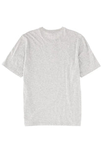 Maison Kitsuné men’s heather gray short-sleeved cotton t-shirt with classic crew neck and fox head design