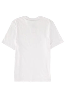 Maison Kitsuné men’s white cotton t-shirt with a simple crew neck and short sleeves featuring fox head design
