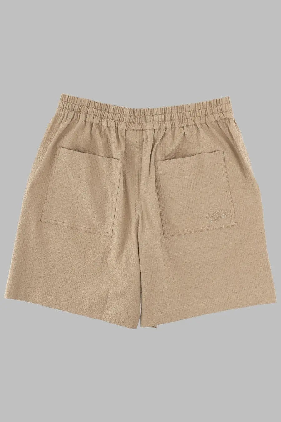 Maison Kitsuné Men's Shorts in Cotone Beige