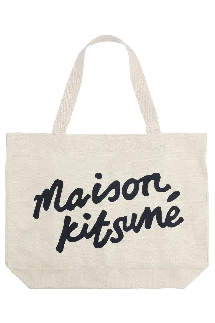 Maison Kitsuné Women's Borsa Tote Con Scritta White