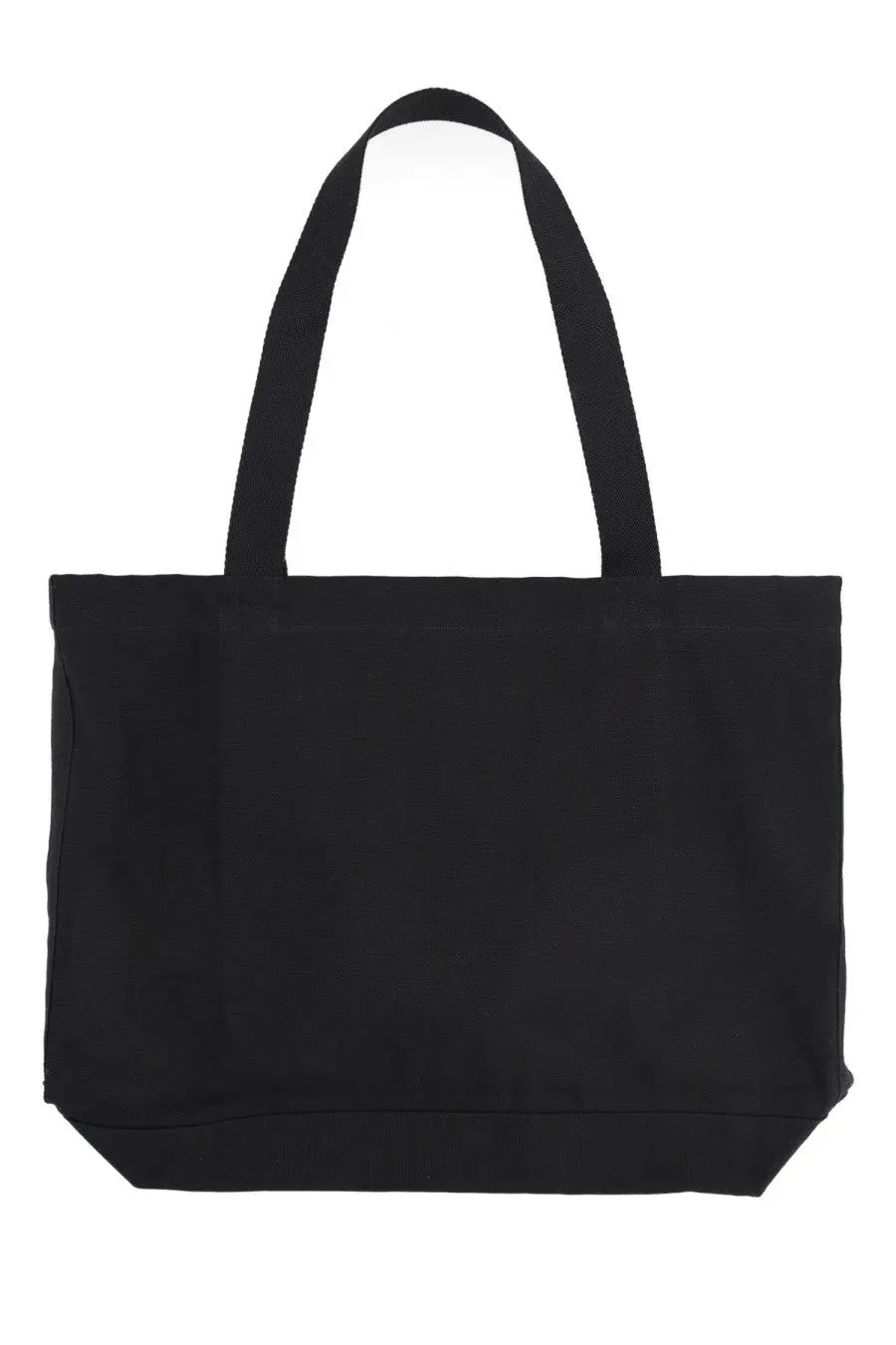 Maison Kitsuné women’s black canvas tote bag with sturdy handles perfect for daily use and carrying essentials