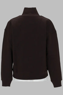 Maison Kitsuné Women's Felpa Con Zip Baby Fox Brown