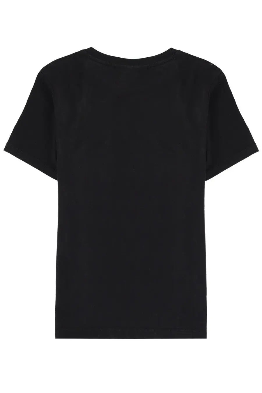 Maison Kitsuné women’s black short-sleeved cotton t-shirt with a simple crew neck and fox head design