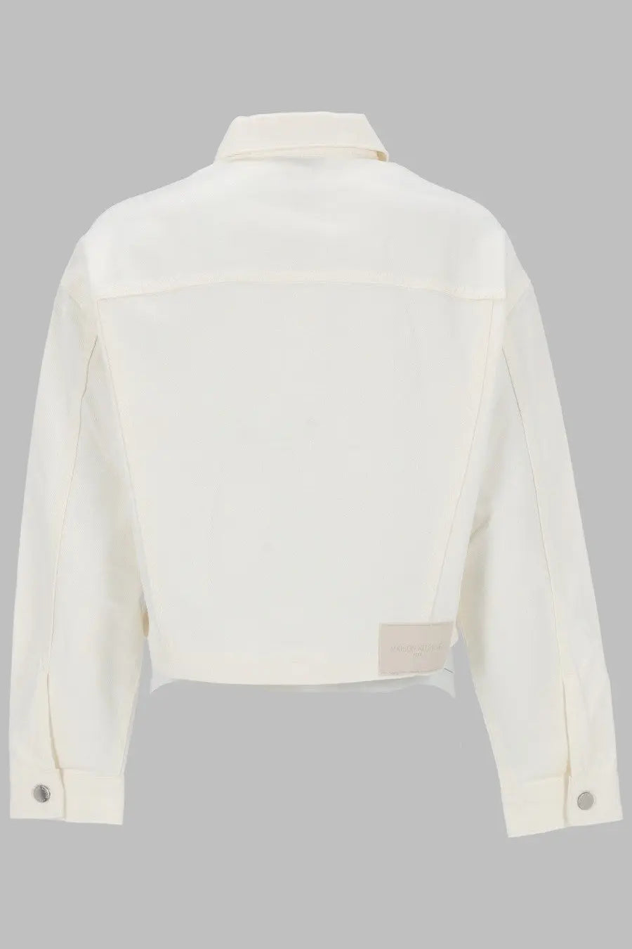 Maison Kitsuné Women's Giacca Trucker in Denim White