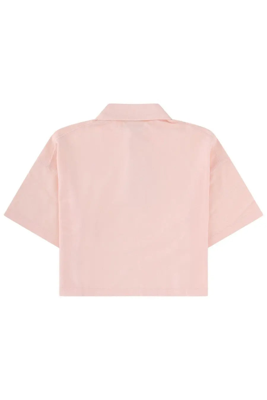 Maison Kitsuné women’s polo baby fox blue soft pink short-sleeved button-up shirt with classic collar and clean lines