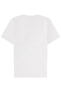 Maison Kitsuné women’s white cotton t-shirt with a simple minimalist design perfect for casual wear