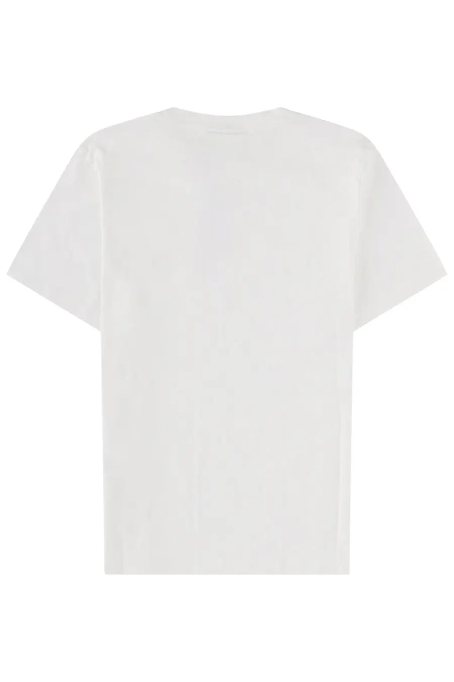 Maison Kitsuné women’s white cotton t-shirt with simple crew neck and short sleeves in dreaming fox style