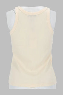 Maison Kitsuné Women's Tank Top Con Beige