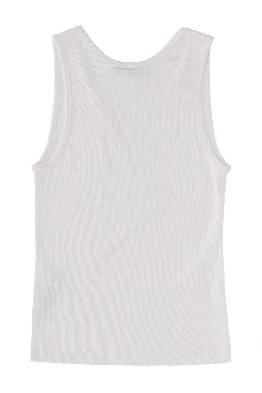 Maison Kitsuné women’s white sleeveless tank top with minimalist design perfect for casual wear