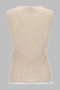 Maison Kitsuné Women's Top Costine Baby Fox Beige