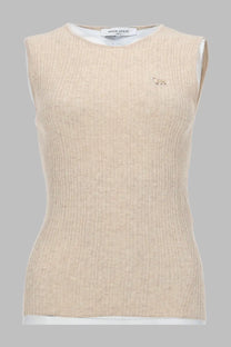 Maison Kitsuné Women's Top Costine Baby Fox Beige