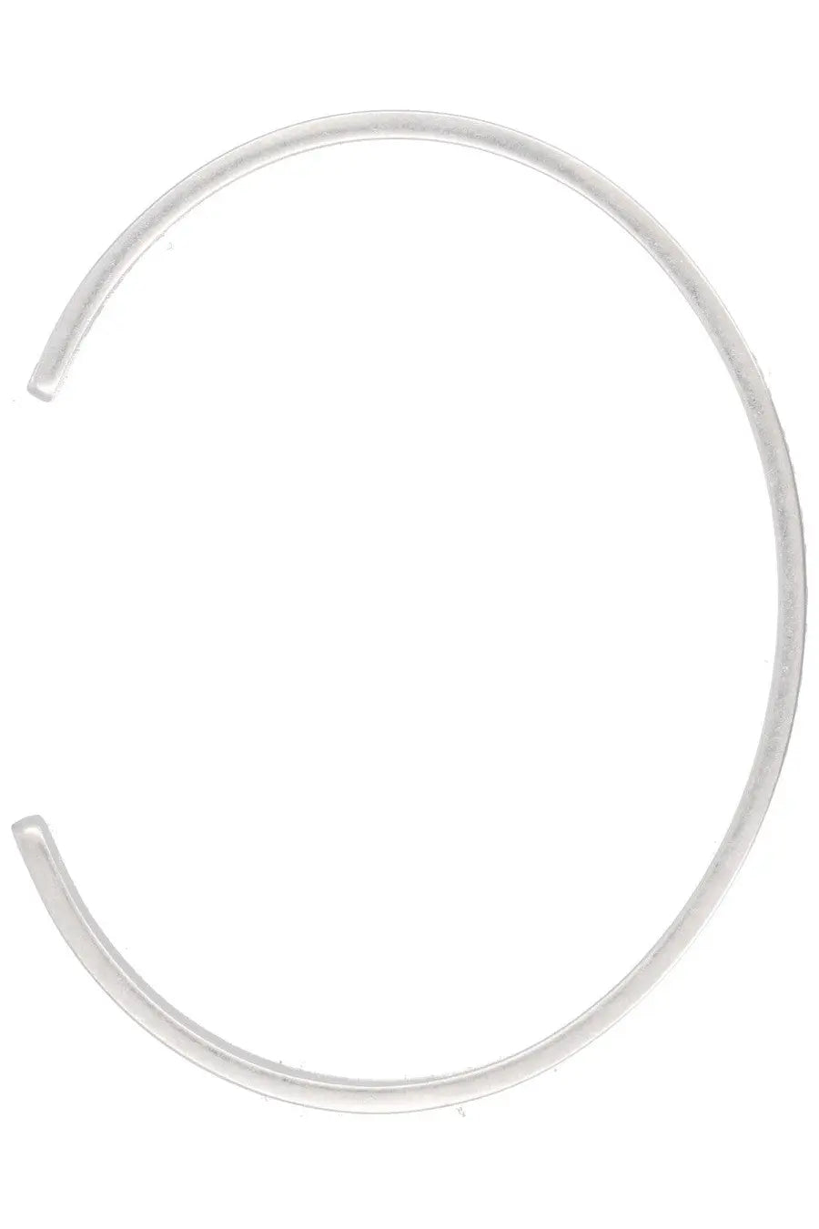 Maison Margiela men’s silver-toned metal c-shaped bracelet with smooth polished finish and bracciale number reference