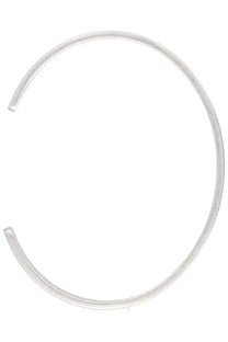Maison Margiela men’s silver-toned metal c-shaped bracelet with smooth polished finish and bracciale number reference