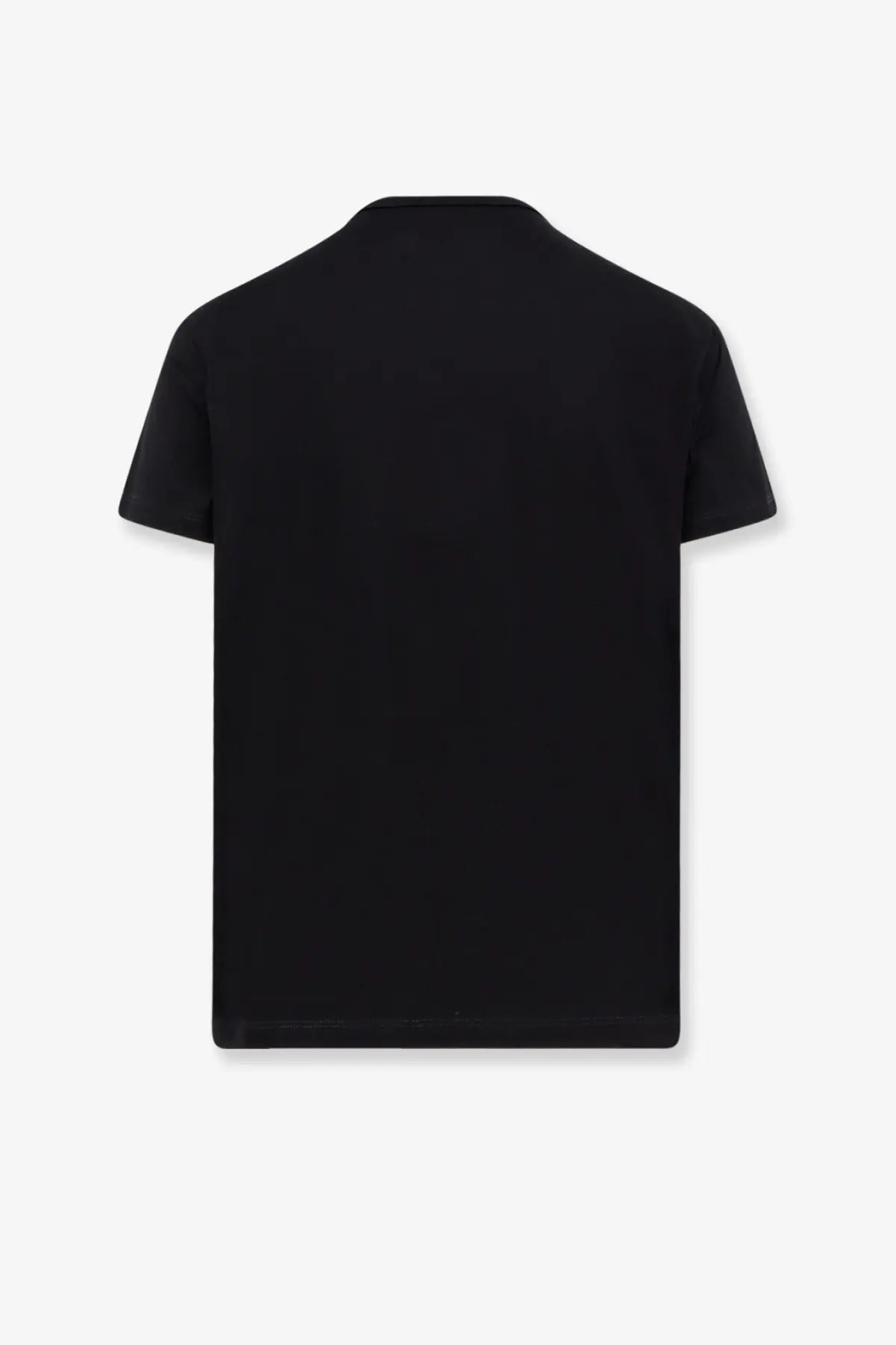 Maison Margiela men’s black cotton short-sleeved t-shirt with a simple solid design for casual wear