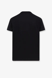 Maison Margiela men’s black cotton short-sleeved t-shirt with a simple solid design for casual wear
