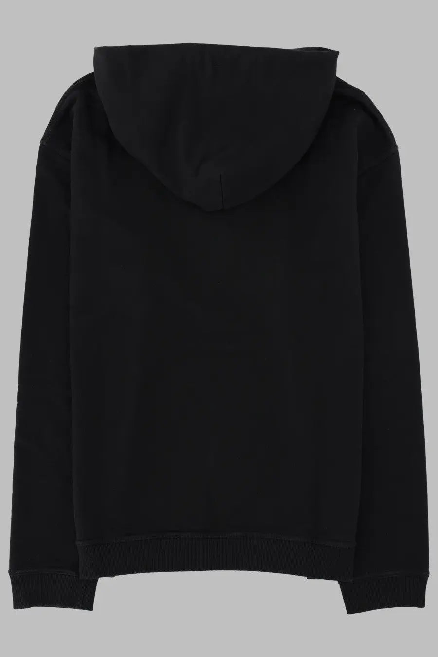 Maison Margiela men’s black hooded sweatshirt with soft smooth fabric and simple design front view