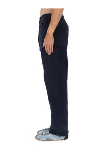 Maison Margiela men’s five pockets jeans in dark navy blue with a tailored fit and visible side pockets