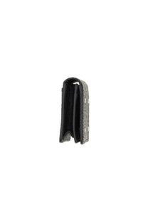 Maison Margiela men’s portacarte compatto black wallet with black and gray pattern and silver-tone studs