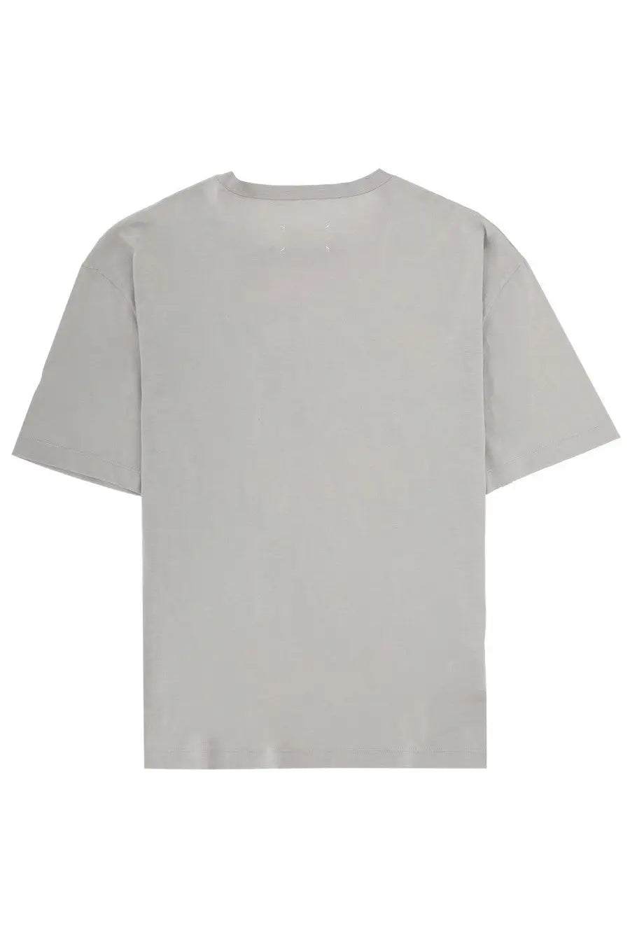 Maison Margiela men’s grey cotton t-shirt with relaxed fit and subtle stitching details at the neckline