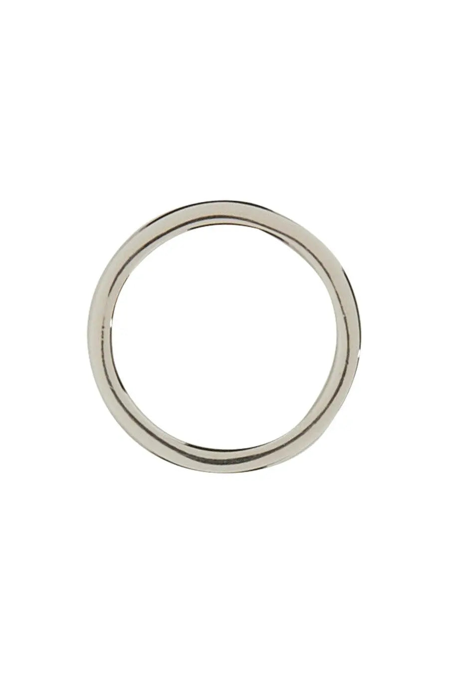 Maison Margiela unisex anello con silver silver-toned metal key ring with smooth polished finish and rounded edges