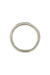 Maison Margiela unisex anello con silver silver-toned metal key ring with smooth polished finish and rounded edges