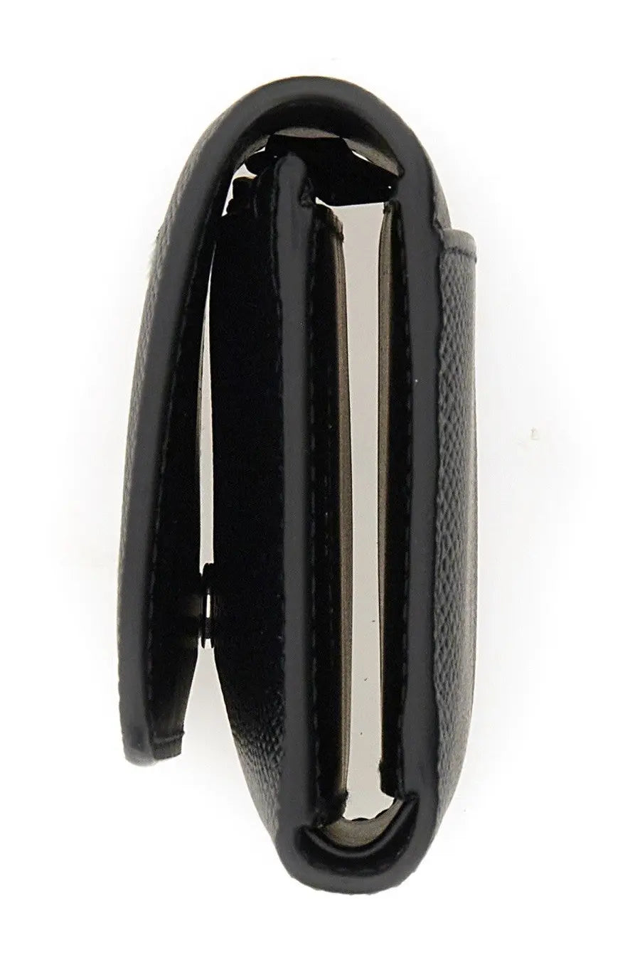Maison Margiela unisex leather wallet black with sleek minimalist design and visible stitching on textured leather
