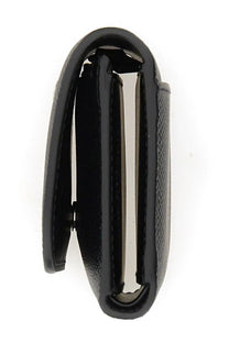 Maison Margiela unisex leather wallet black with sleek minimalist design and visible stitching on textured leather