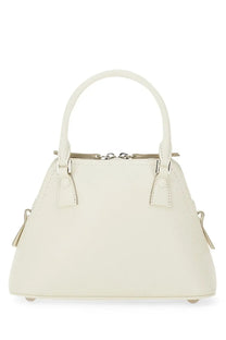 Maison Margiela women’s classique micro bag white cream leather with structured dome shape silver hardware and top handle