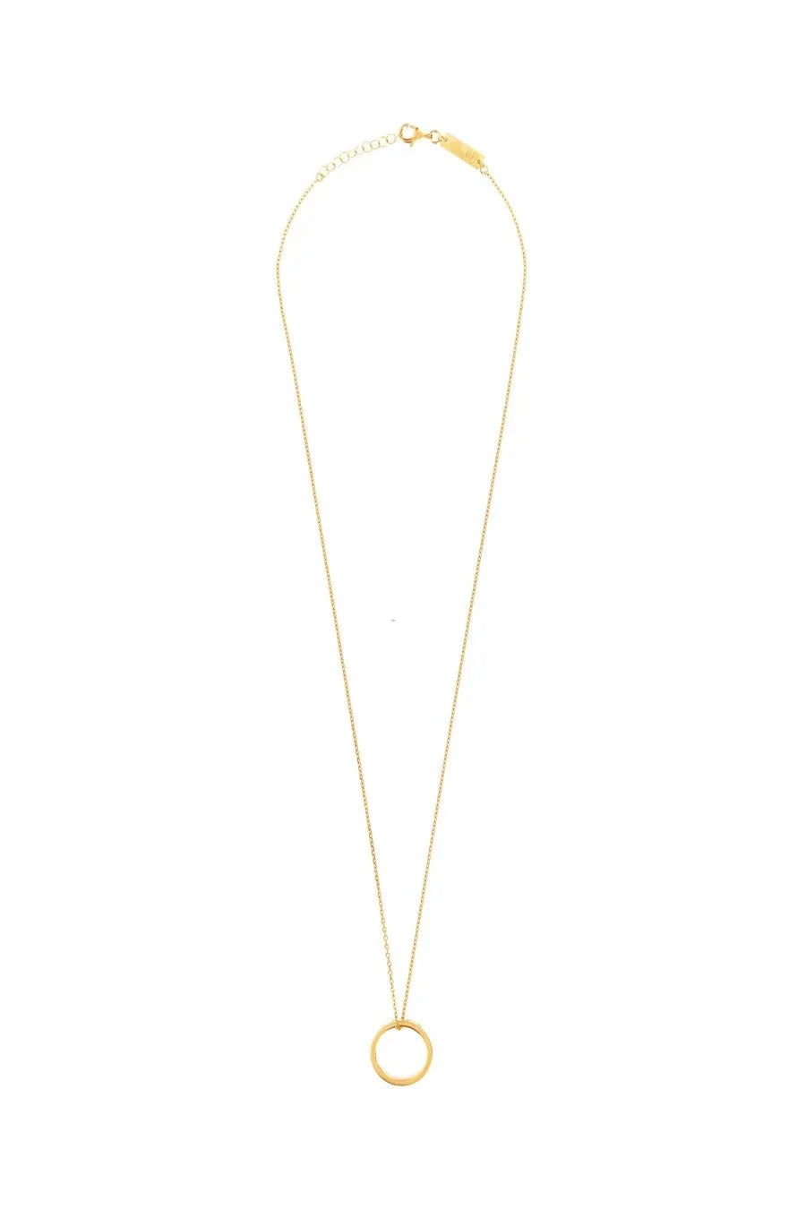 Maison Margiela women’s gold-toned minimalist necklace with a simple circular pendant on a delicate chain